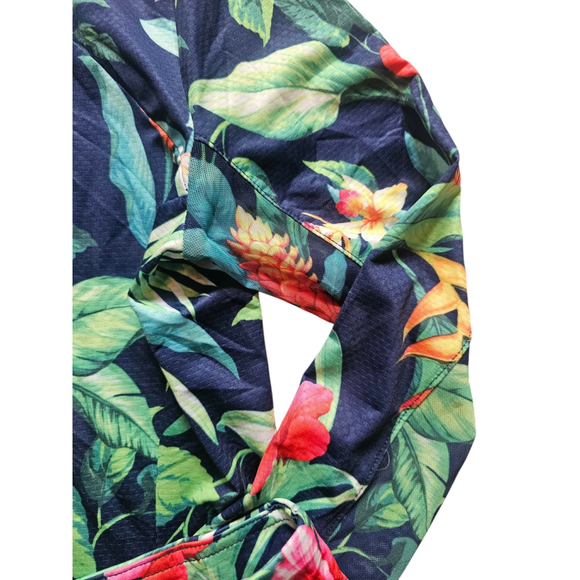 Gottex 2pc Golf Tennis Set Navy Tropical Floral Jacket & Skort XS EUC - Picture 7 of 7